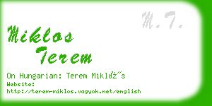 miklos terem business card